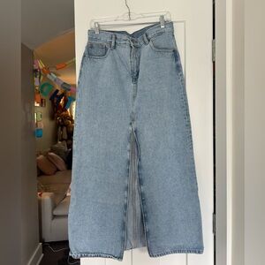 Revolve Long Denim Skirt